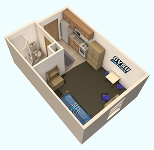 winter hall one person one bedroom image